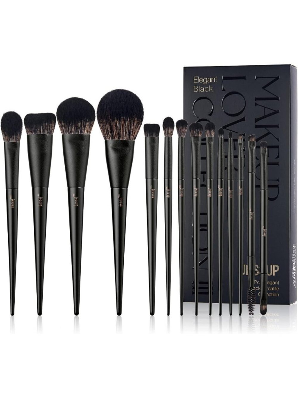 Professional Makeup Brush Set for Foundation & Eyeshadow - 10-Piece Collection